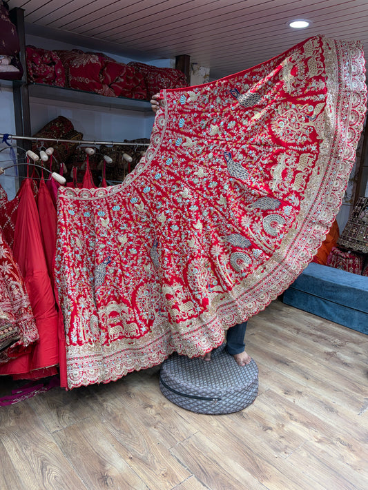 Rani Pink PeacockBridal Lehenga