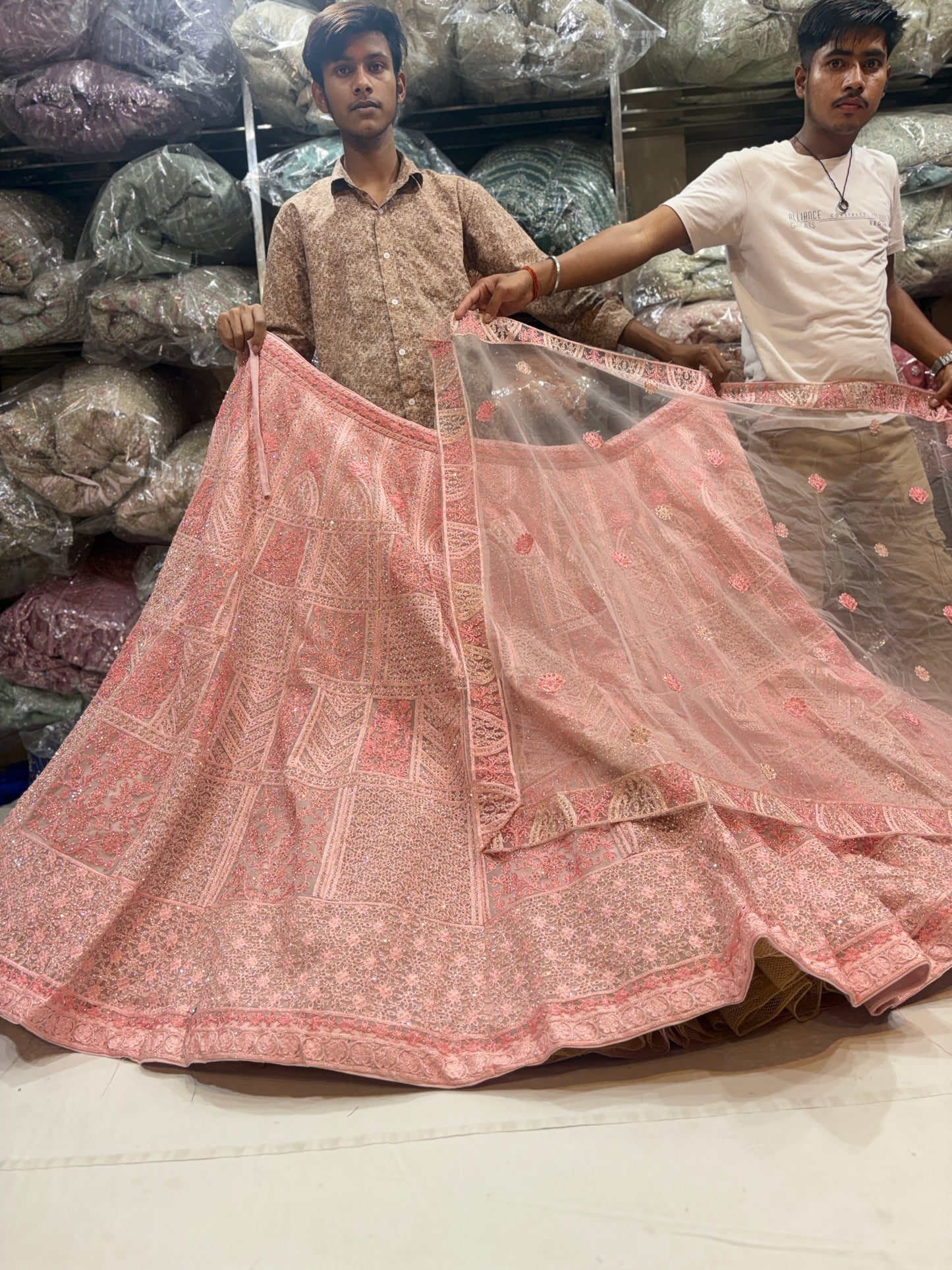 Cute peach pink Lehenga