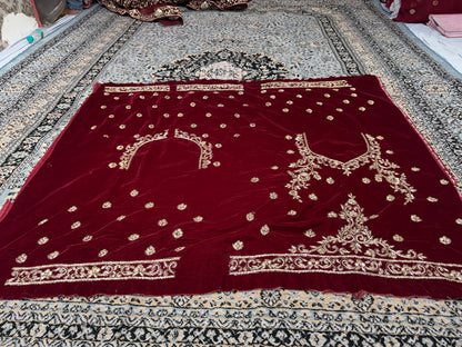 Pretty maroon bridal Lehenga handwork zardozi dabka