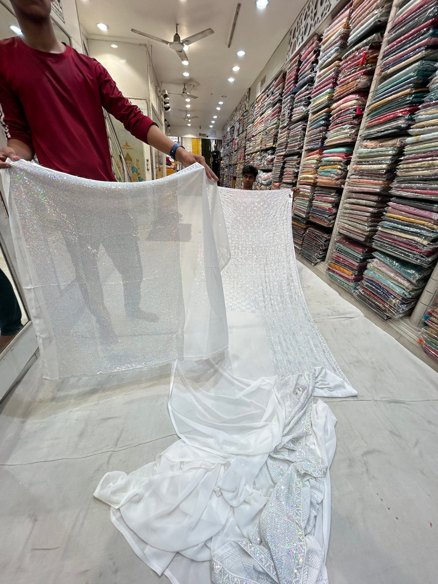 Lovely white fancy saree
