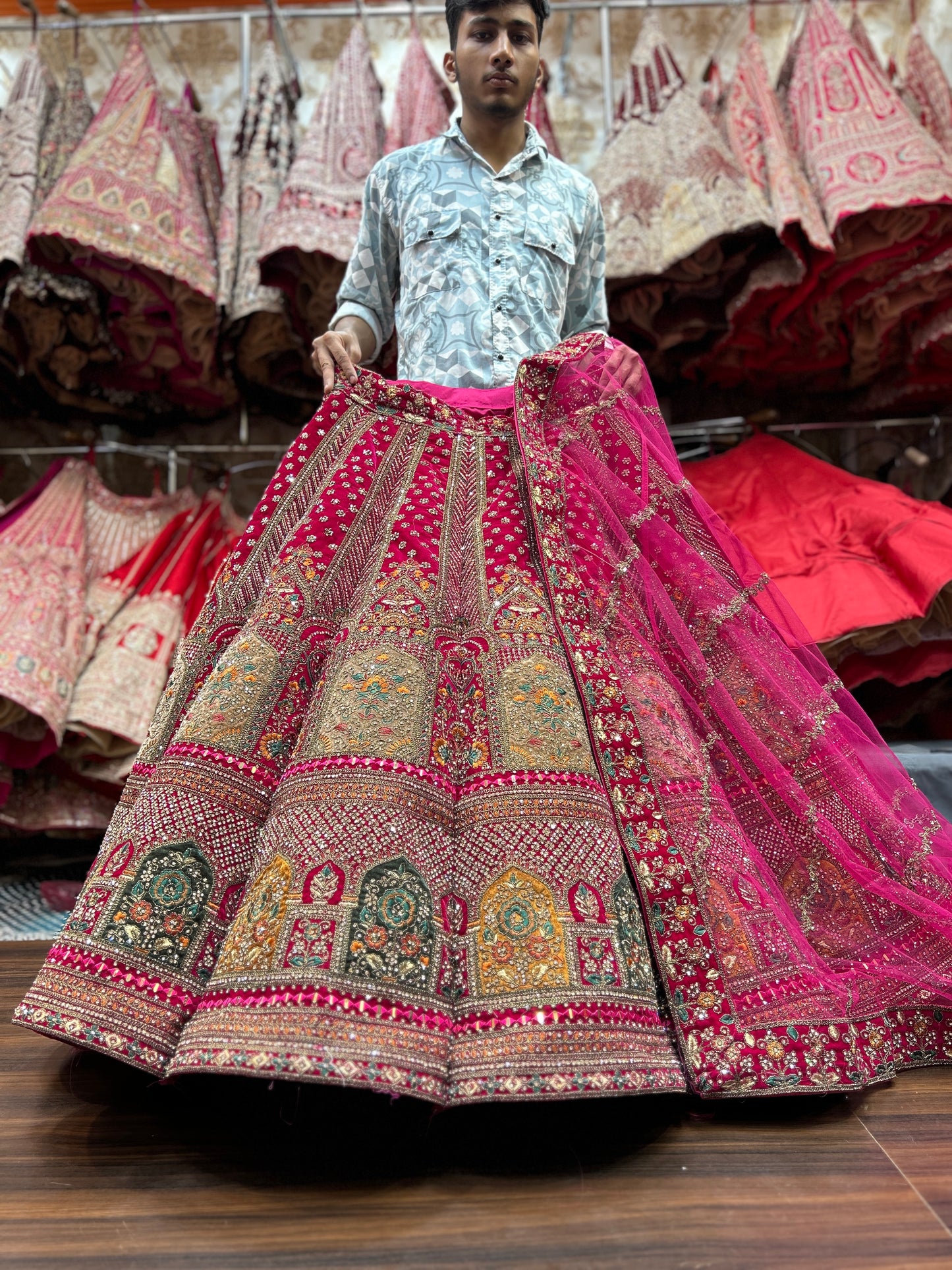 Beautiful red bridal lehenga