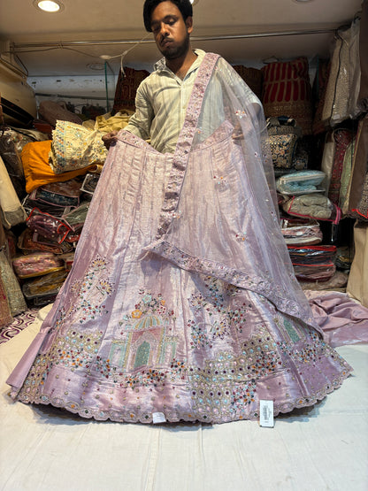 Glamorous palace baby pink Lehenga