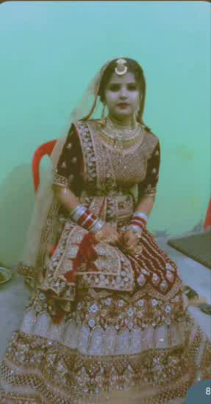 Amazing Maroon jhumka bridal lehenga ( happy customer)