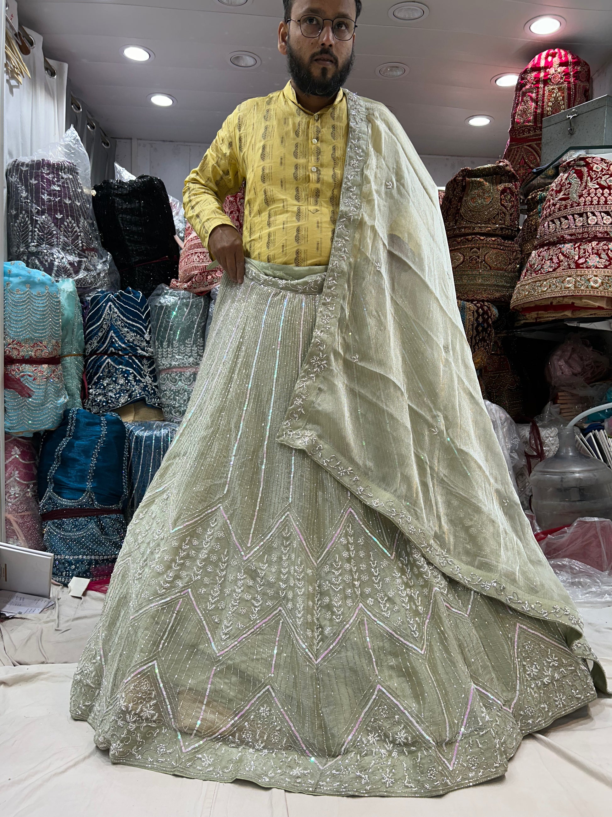 Hot light Green Lehenga Shopping World Hot light Green Lehenga Shopping World