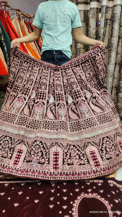 Maroon Bridal  LEHENGA