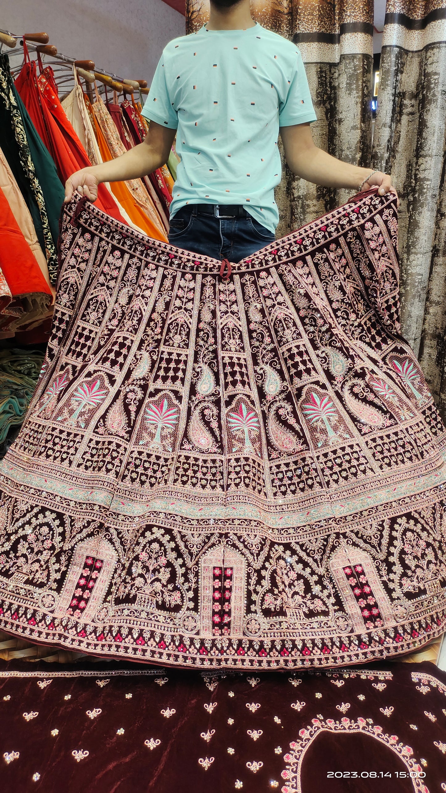 Maroon Bridal  LEHENGA