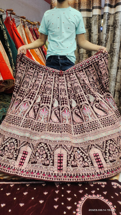 Maroon Bridal  LEHENGA