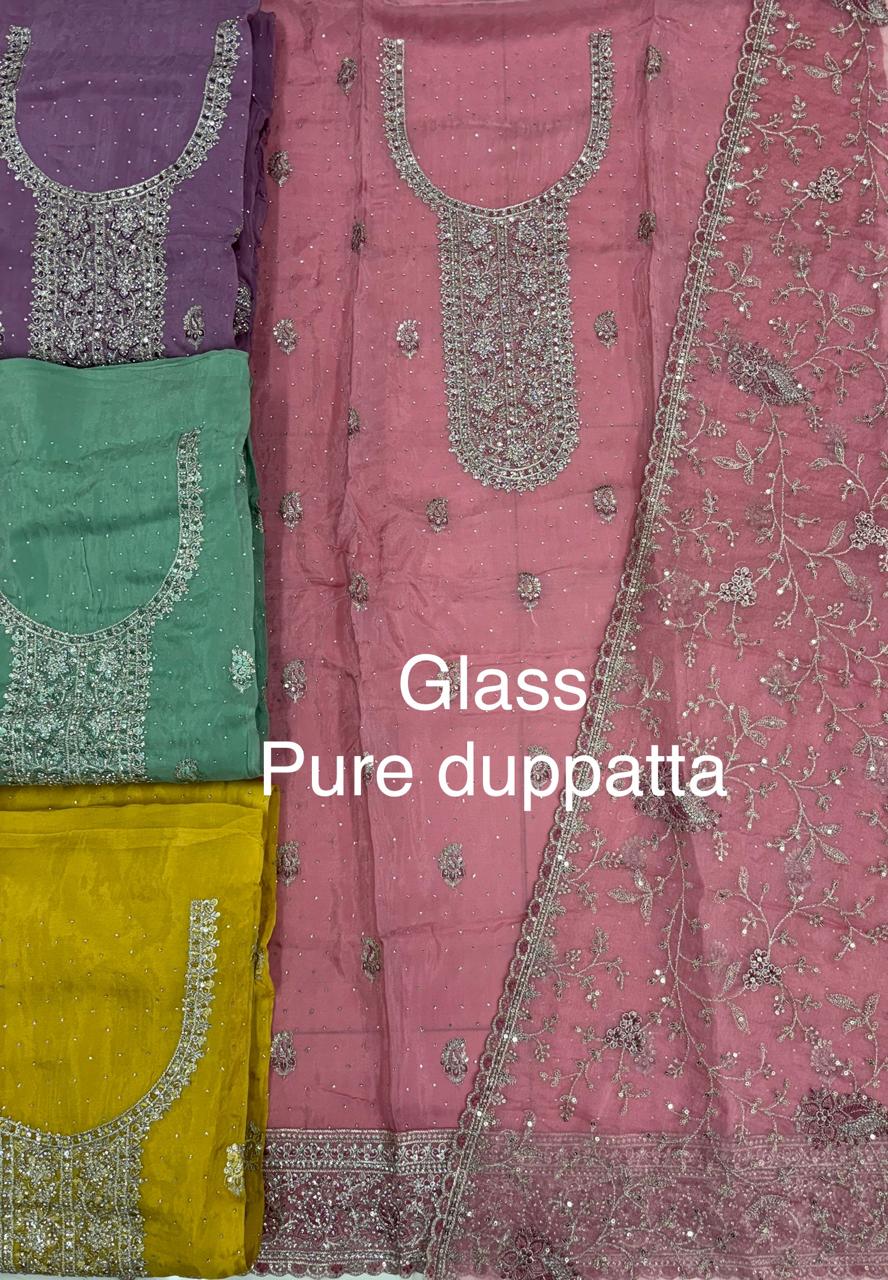 Charming pink Unstitched suit ( free size )