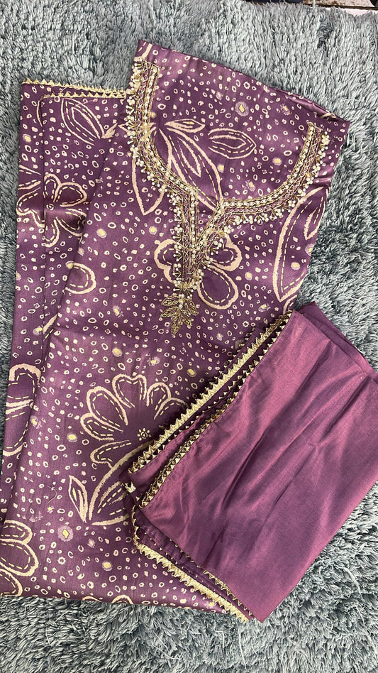 Khoobsurat Unstitched suit ( free size )