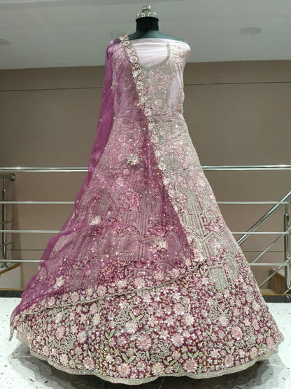 Lavishing peach pink Lehenga