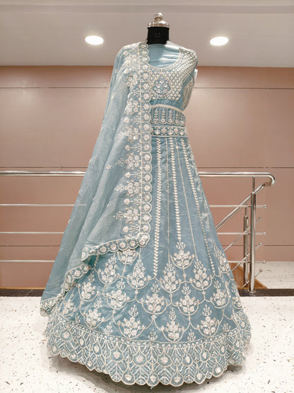 Designer peach pink Lehenga