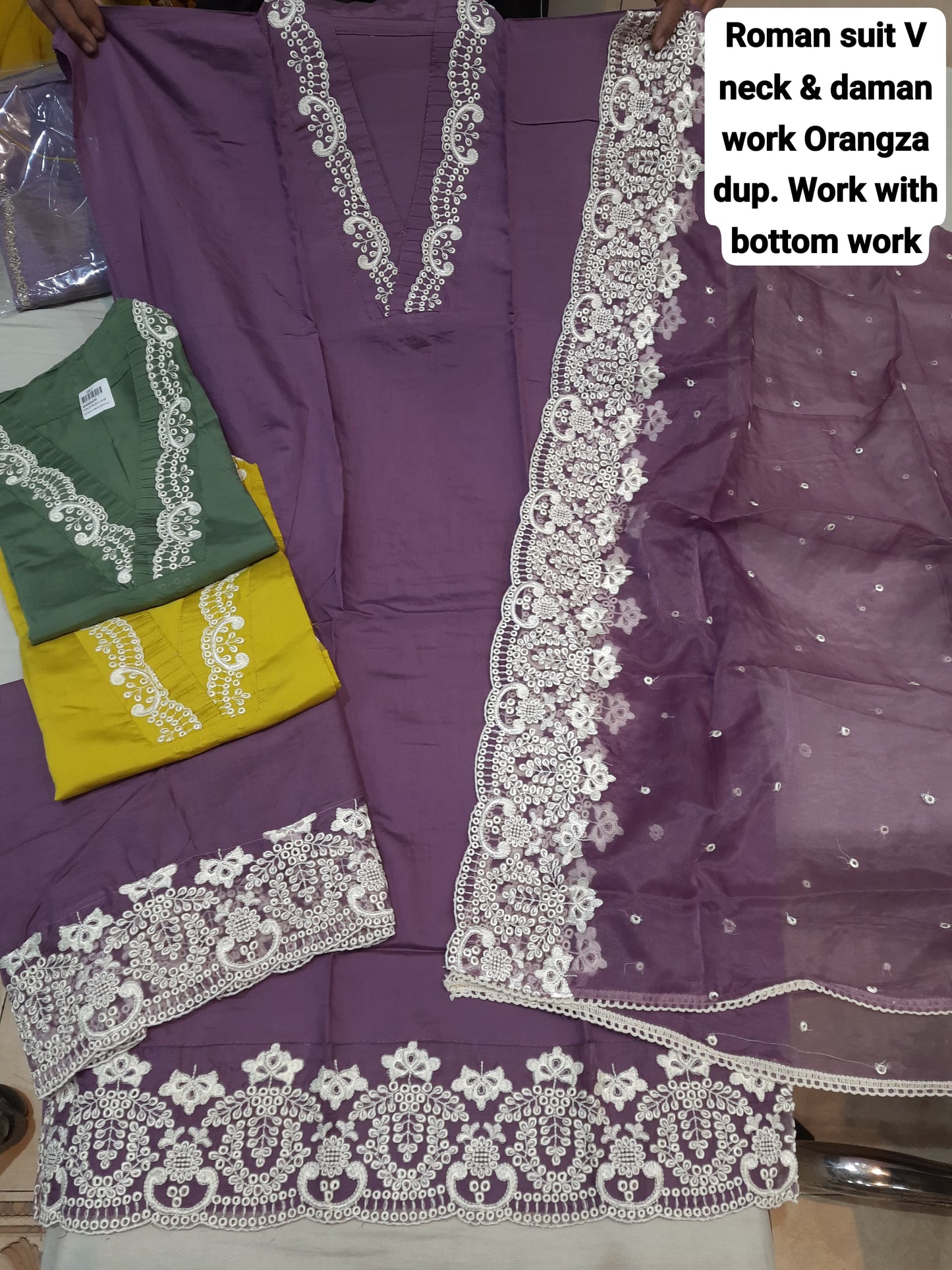 Awesome pink roman Unstitched salwar suit ( free size )