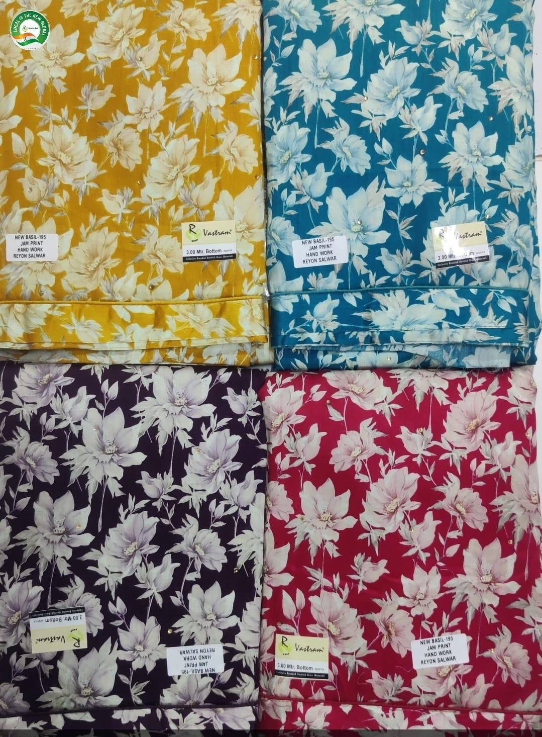 Good looking multicolour Unstitched suit ( free size )