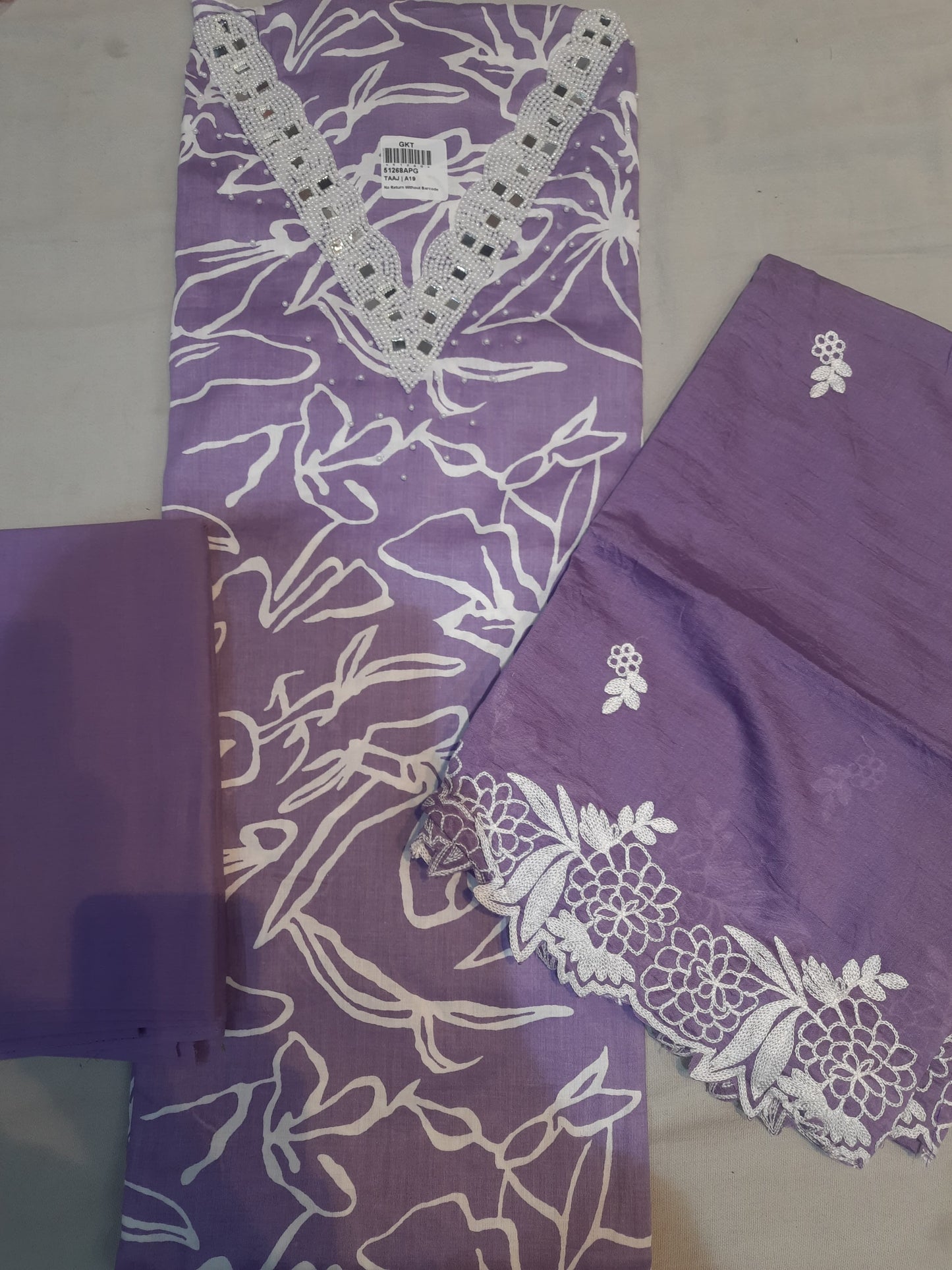 Gorgeous purple Stitched Fancy Salwar suit (free size)