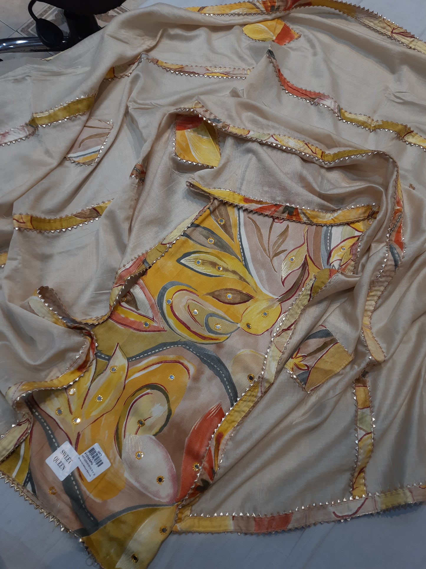 Majestic golden Fancy Salwar suit (free size)