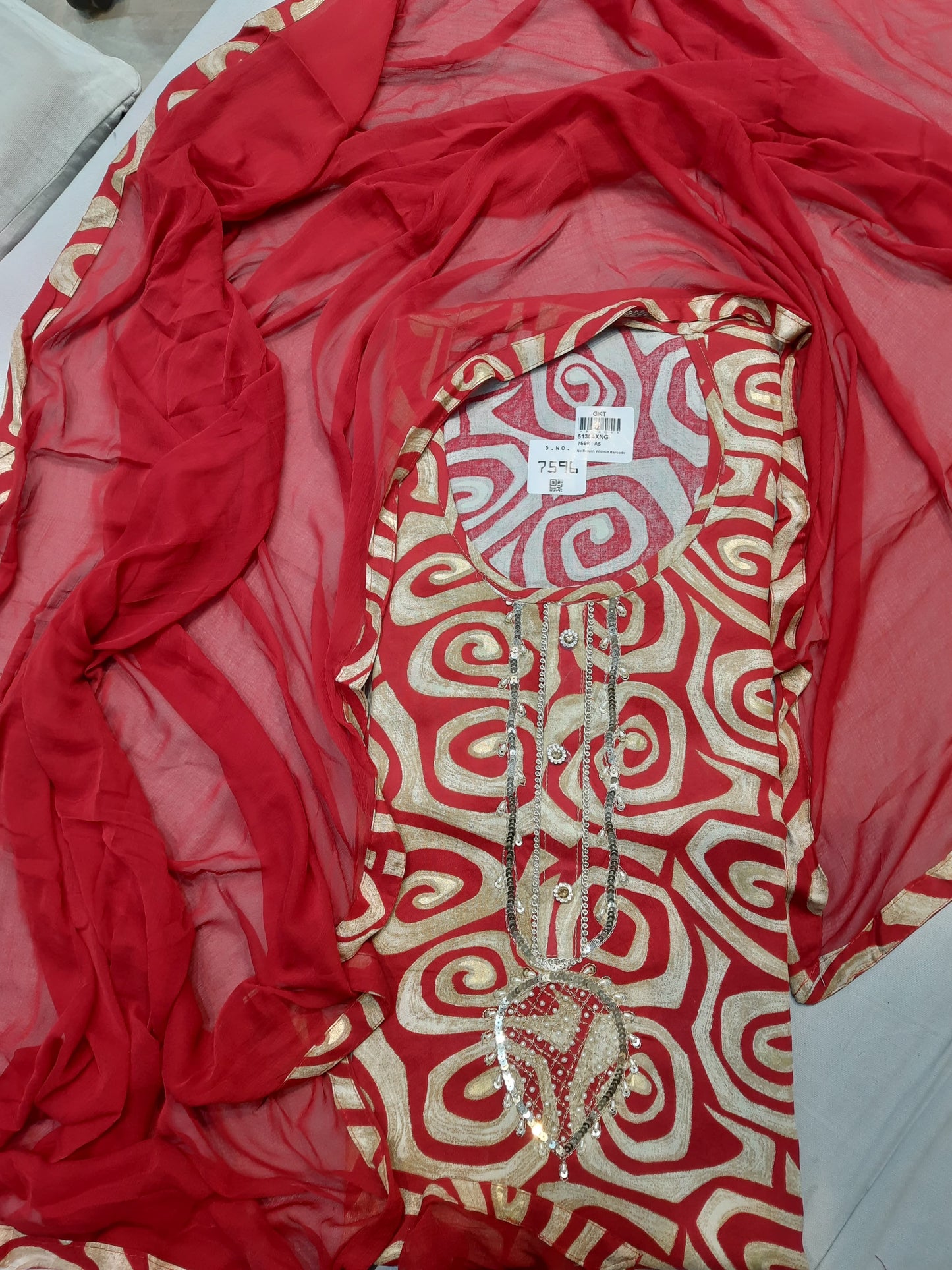 Beautiful pink Fancy Salwar suit (free size)