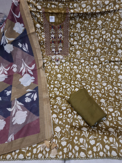 Gorgeous brown Fancy Salwar suit (free size)