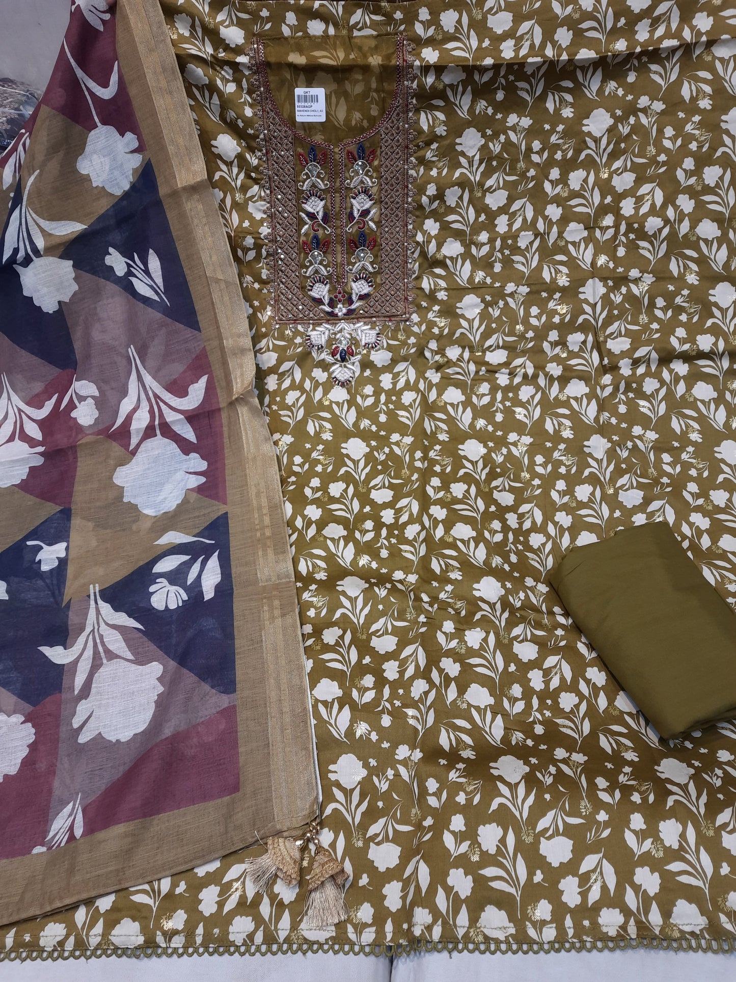 Gorgeous brown Fancy Salwar suit (free size)