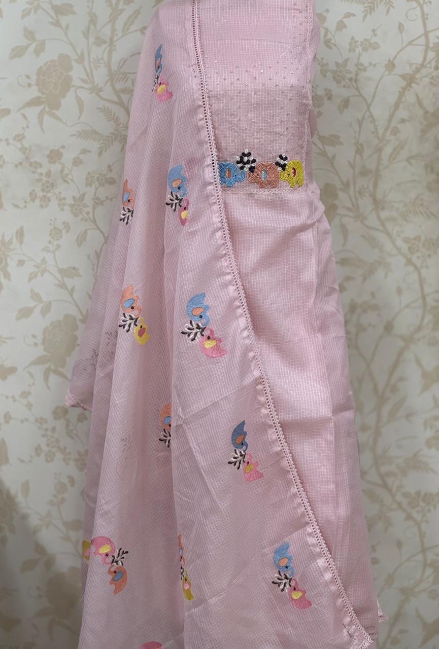 Majestic pink Fancy Salwar suit (free size)