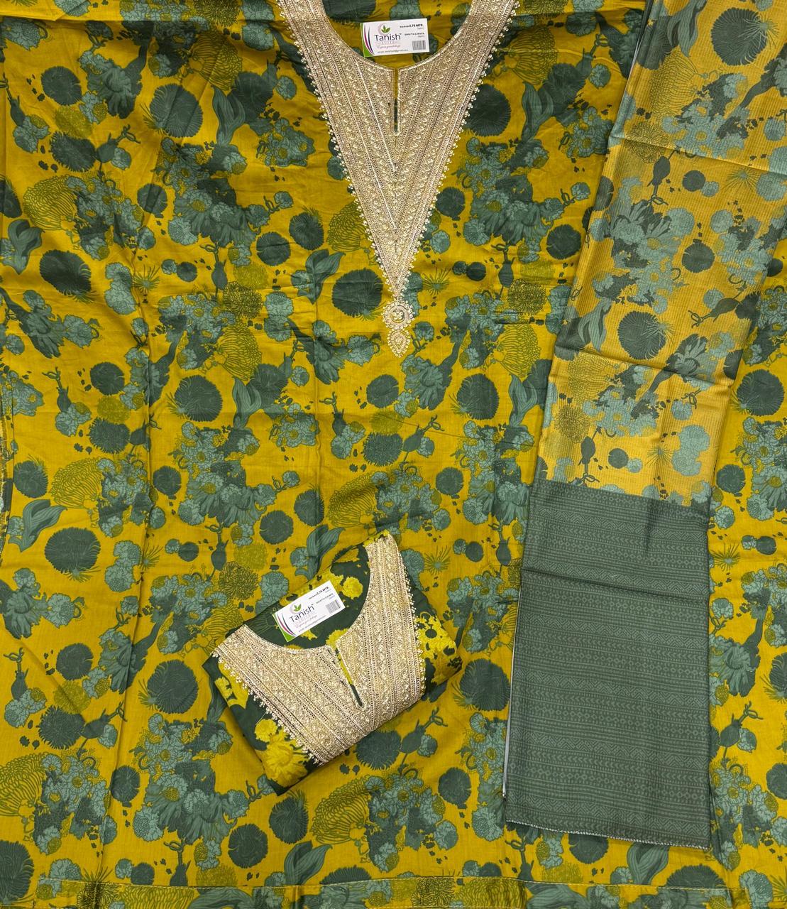 Yellow green Fancy Salwar suit (free size)