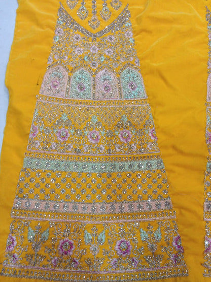 Haldi Yellow Ball Jhumka Lehenga - Shopping World