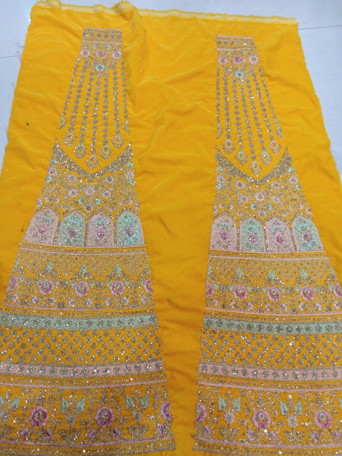 Haldi Yellow Ball Jhumka Lehenga - Shopping World