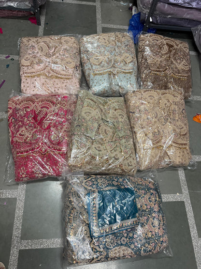 Something different Light pink peacock crop top Lehenga Happy Customer