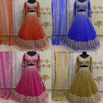 Amazing pink crop top Lehenga