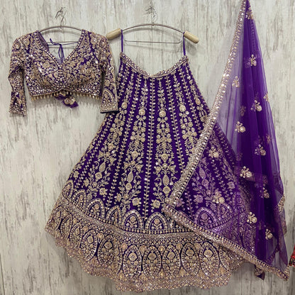 Awesome golden brown crop top Lehenga