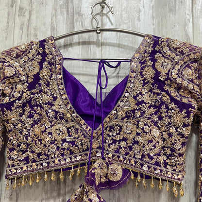 Awesome golden brown crop top Lehenga