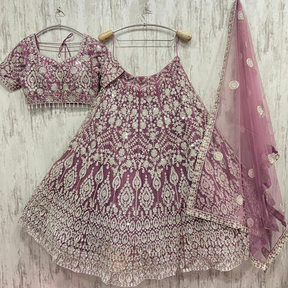 Glamorous pink crop top Lehenga
