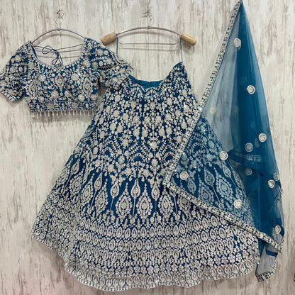 Glamorous pink crop top Lehenga