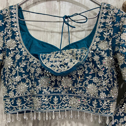 Glamorous pink crop top Lehenga