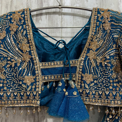 Astonishing Dark pink crop top Lehenga