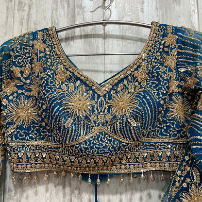 Astonishing Dark pink crop top Lehenga