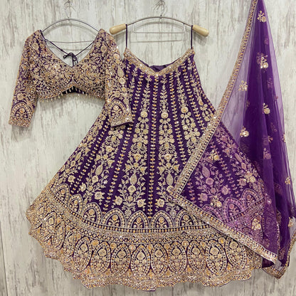 Awesome golden brown crop top Lehenga