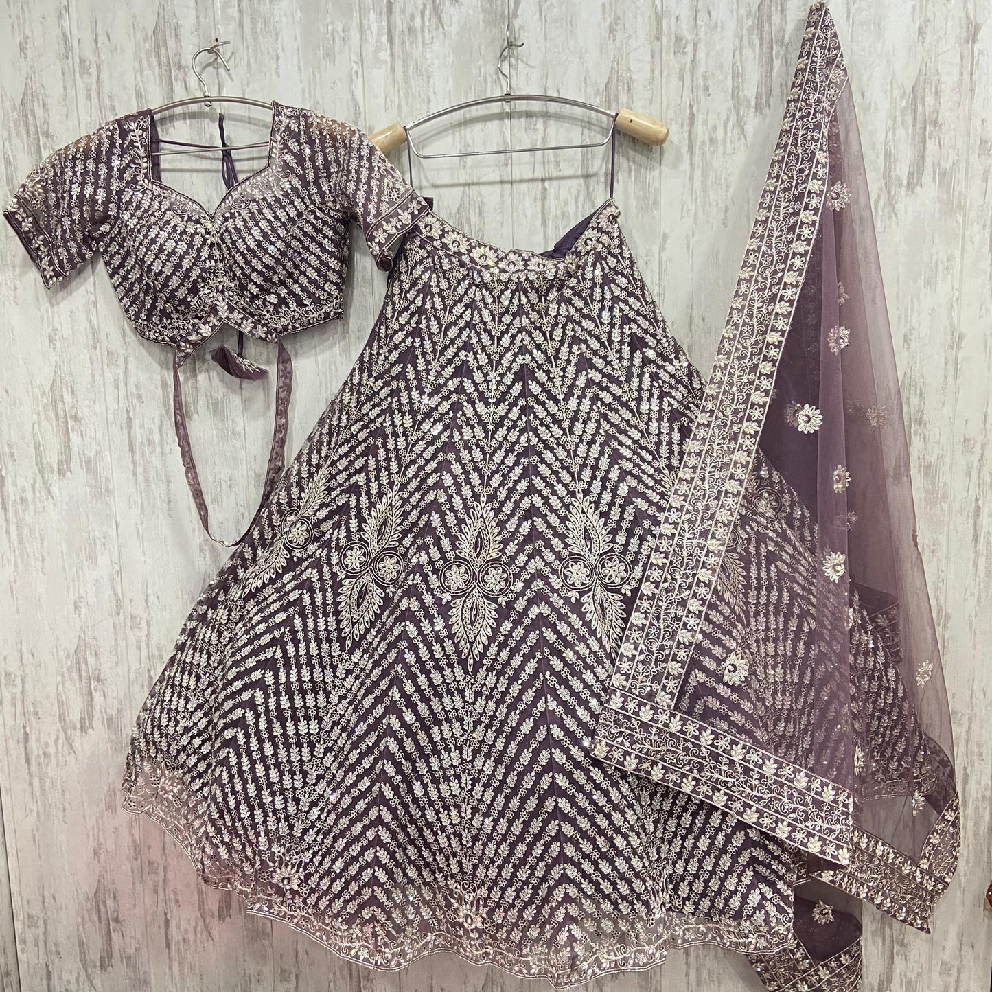 Lavishing orange crop top Lehenga