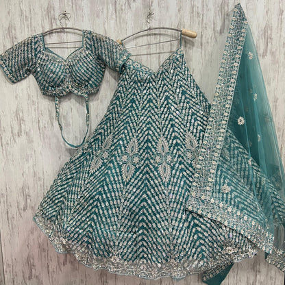 Lavishing orange crop top Lehenga