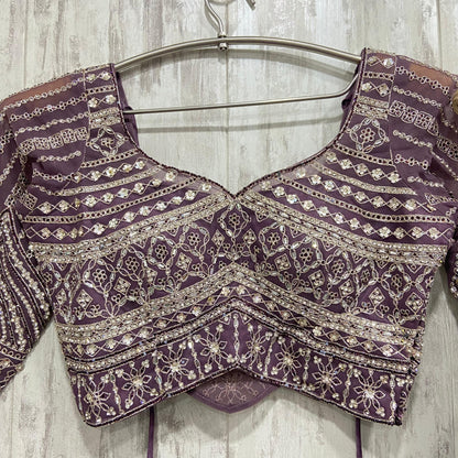 Charming green crop top Lehenga