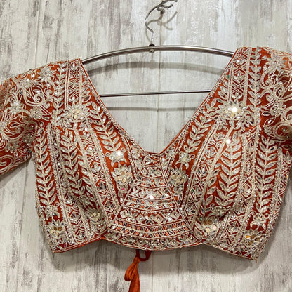 Attractive golden mustard crop top Lehenga