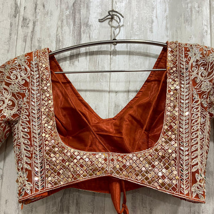 Attractive golden mustard crop top Lehenga