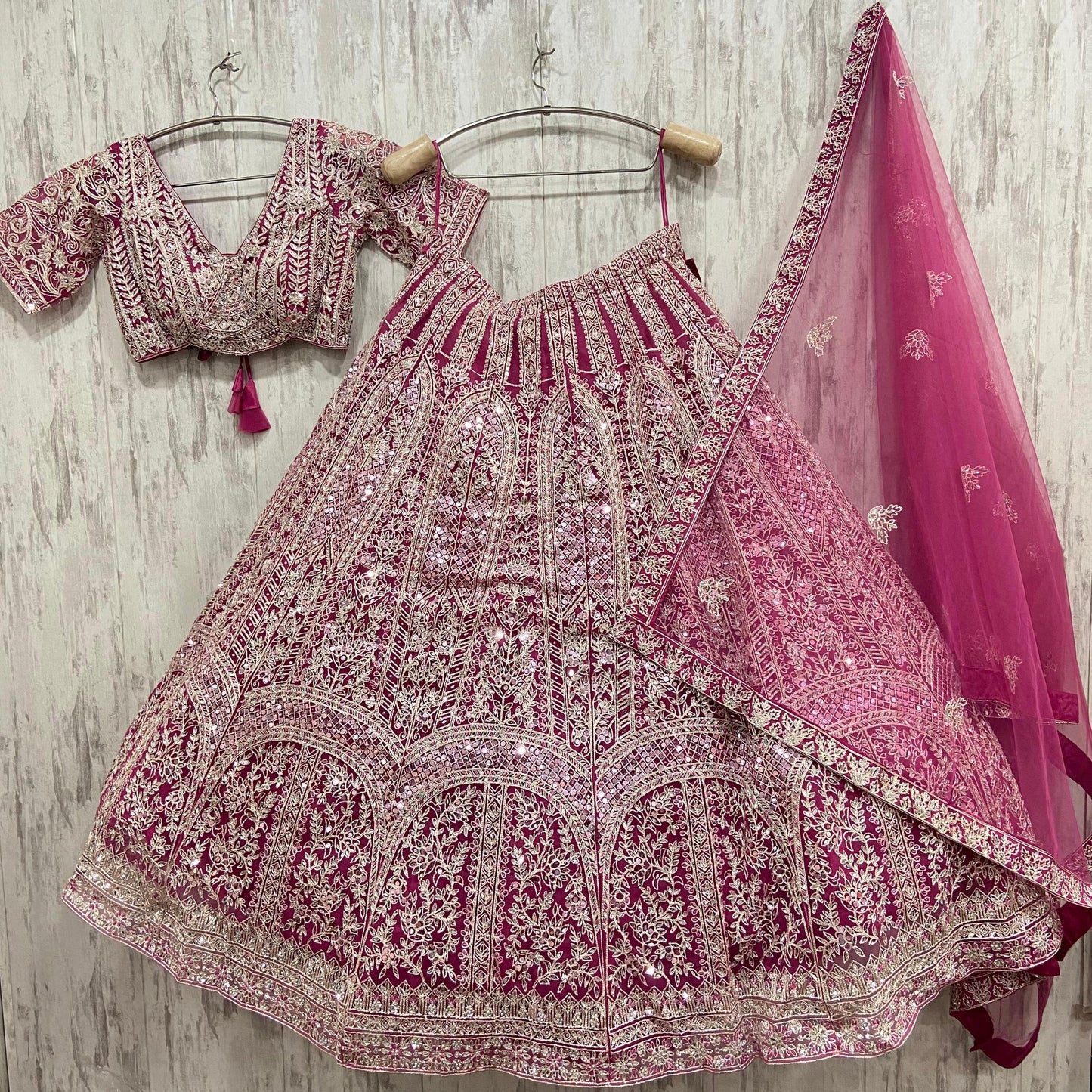 Attractive golden mustard crop top Lehenga