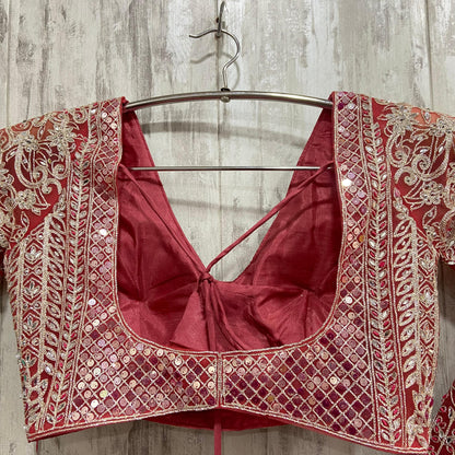 Attractive golden mustard crop top Lehenga