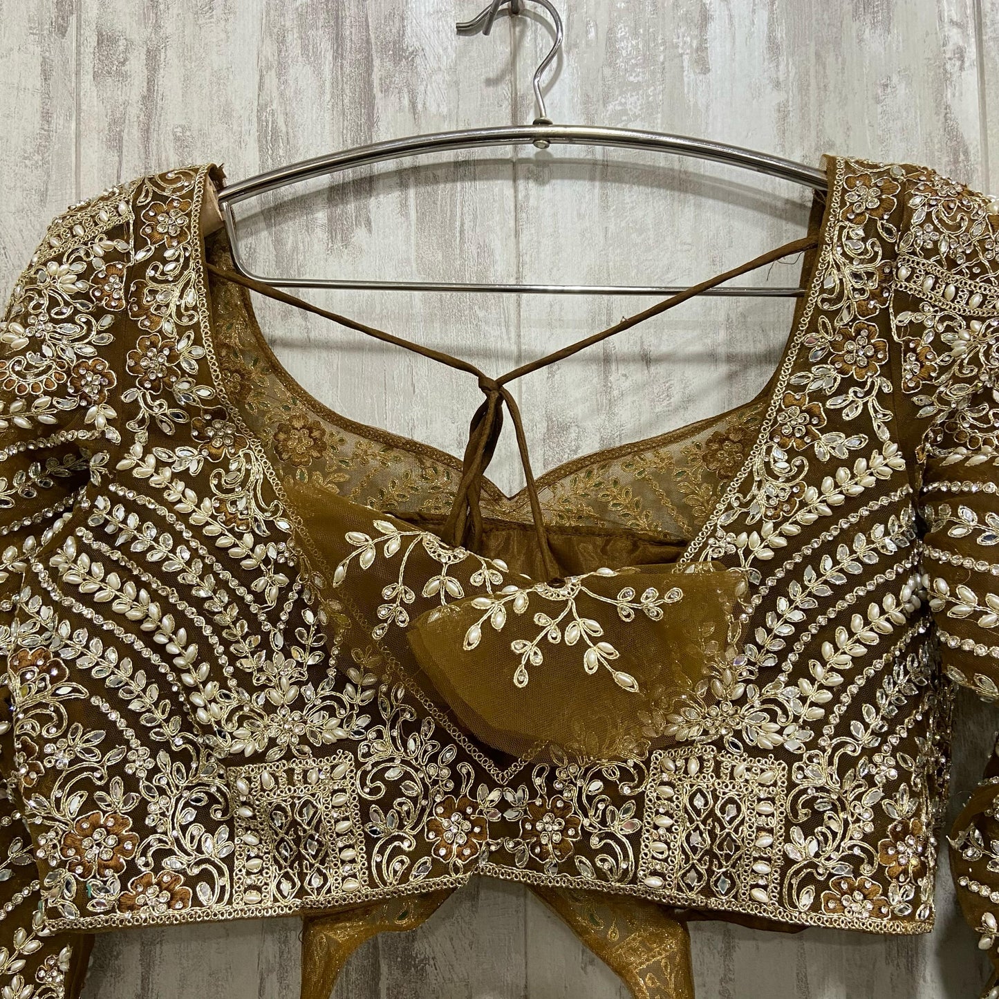 Amazing golden yellow crop top Lehenga