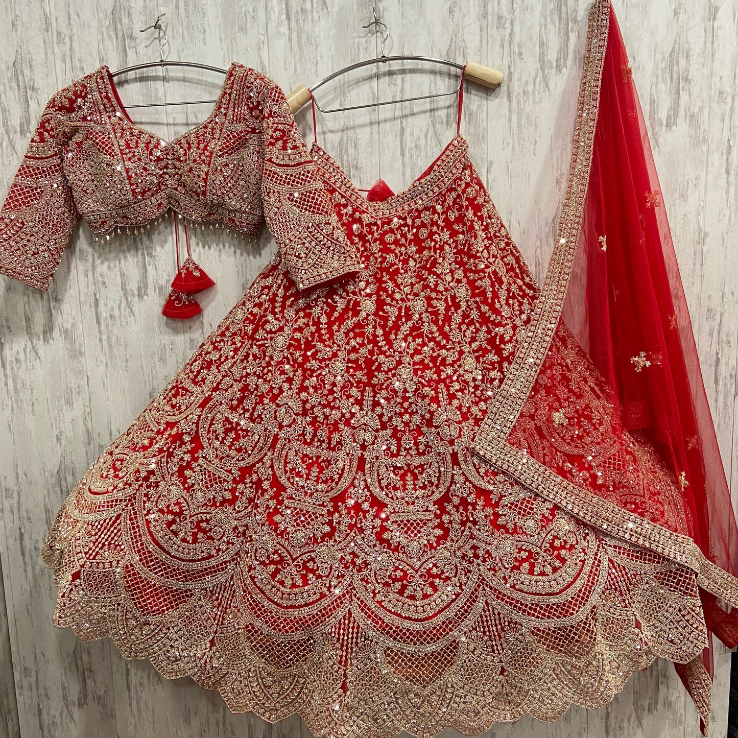 Something different maroon crop top Lehenga