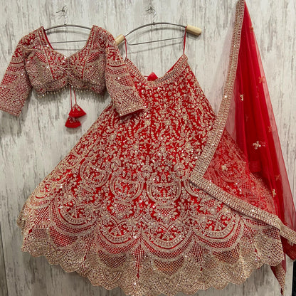 Something different maroon crop top Lehenga