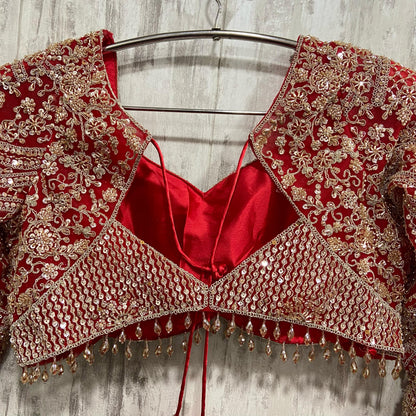 Something different maroon crop top Lehenga