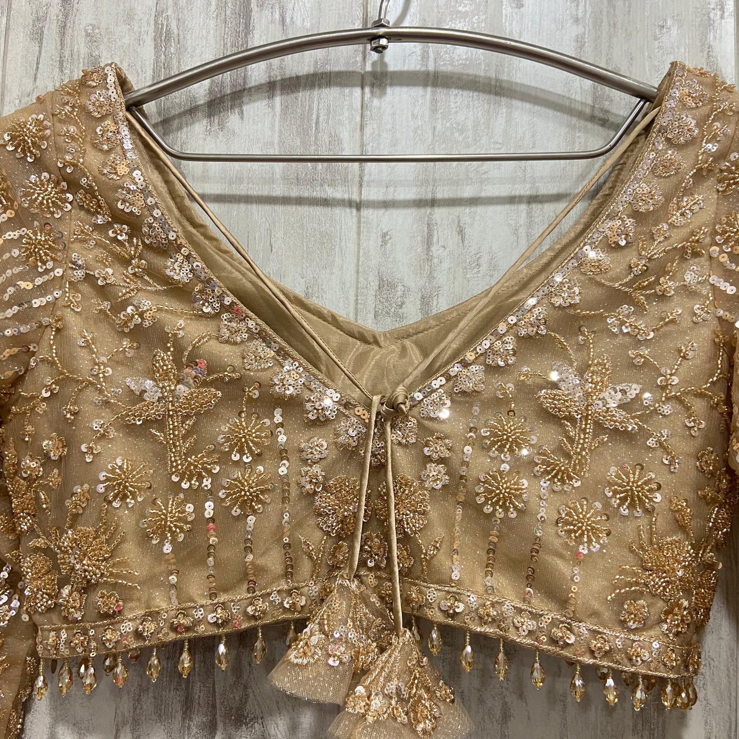 16 kali Heavy work Embellished green peacock crop top Lehenga