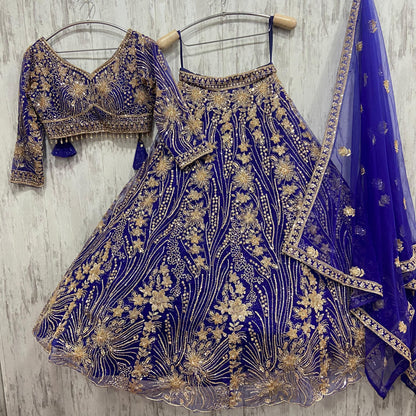 Astonishing Dark pink crop top Lehenga