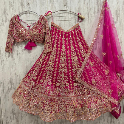 Awesome golden brown crop top Lehenga